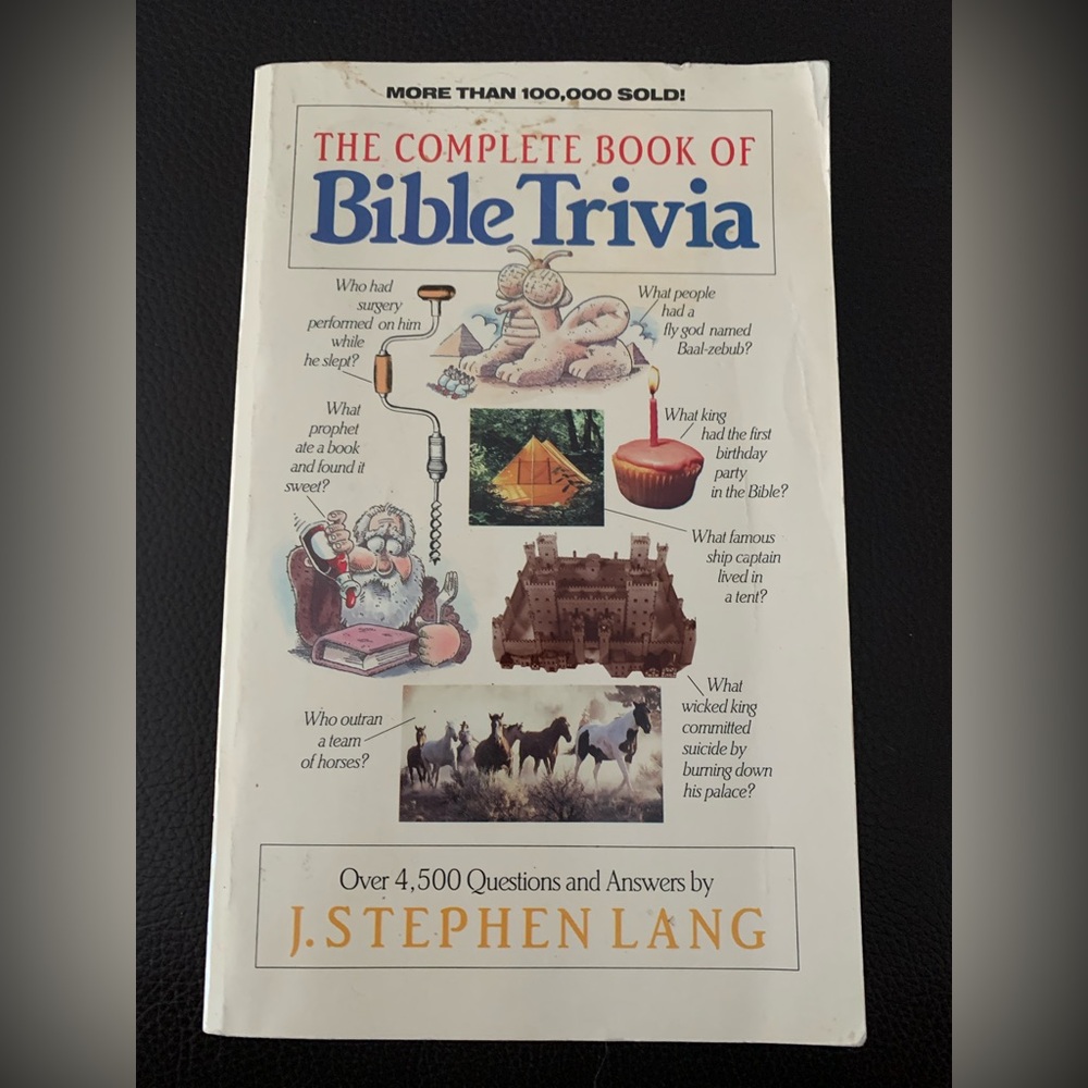 Complete Book of Bible Trivia J. Stephen Lang Religion Facts Quiz PB 1999